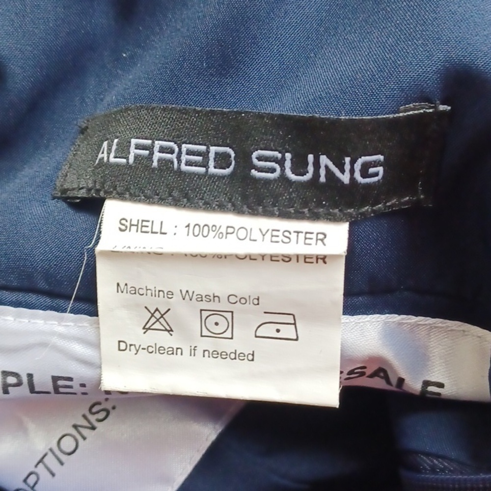 Alfred Sung Women's Midnight Blue Criss-cross Off The Shoulder Gown Dress Sz 6 - Picture 5 of 8